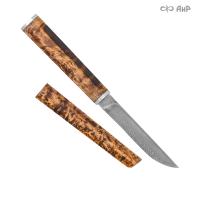 Нож "Офисный" (карельская береза), дамасская сталь ZDI-1016 - Компания «АиР»