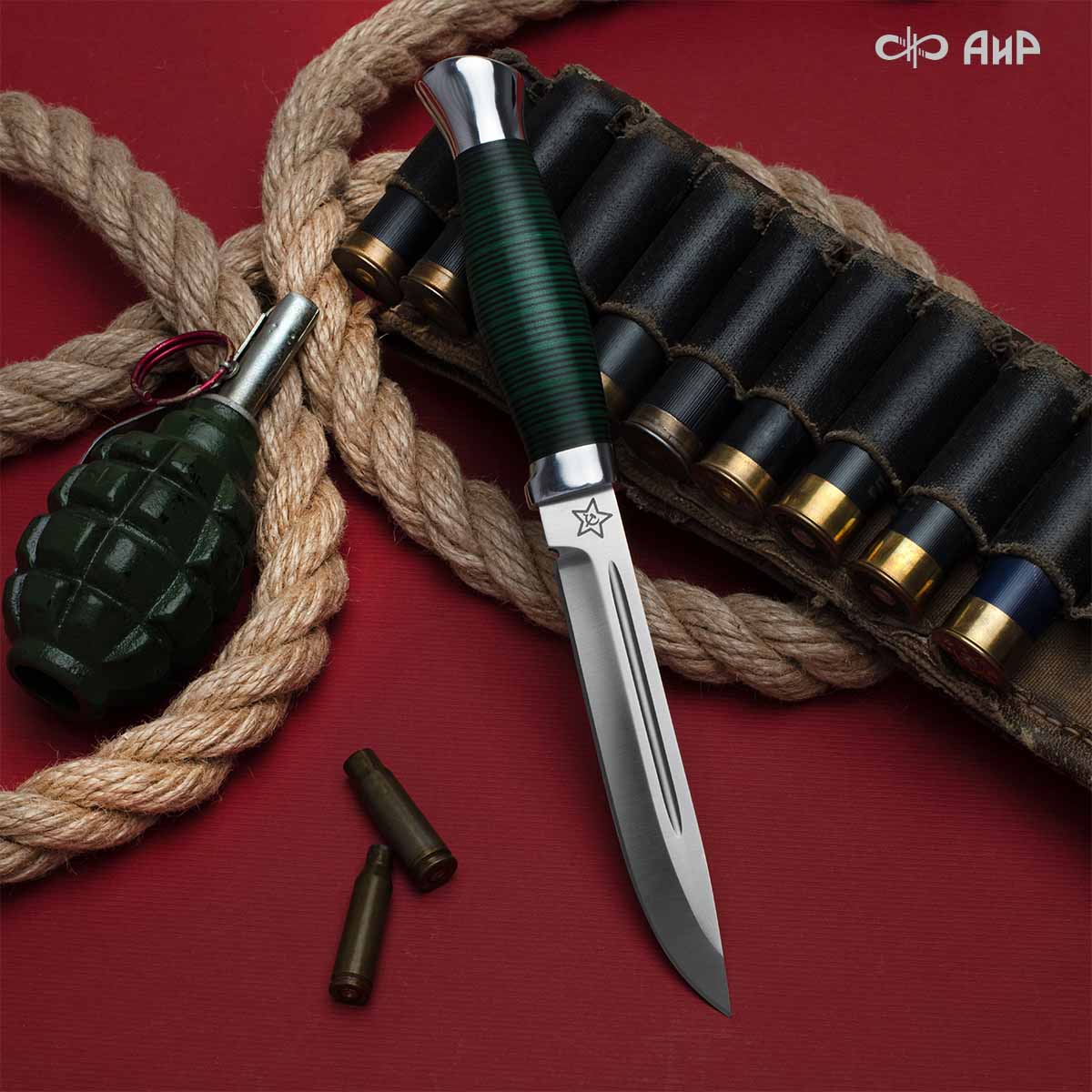 Купить нож Финка-3 (наборная: G10 черно-зеленый, алюминий), длина 245 ...