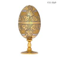 Яйцо сувенирное Виноградная лоза с лавандовым фианитом, Артикул: 3348 - Компания «АиР»