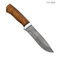 Турист (орех, с ввертышем) дамасская сталь ZDI-1016, узор твист - Компания «АиР»