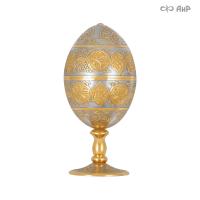 Яйцо сувенирное с оранжевым фианитом, Артикул: 34068 - Компания «АиР»