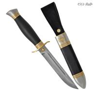 Нож Финка-2 ФСБ с золотом, ZDI-1016, комбинированные ножны Артикул: 35562 - Компания «АиР»
