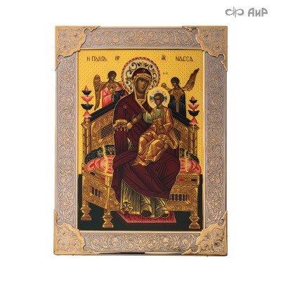 Икона Божией Матери Всецарица (Пантанасса) в окладе и киоте, Артикул: 39149 - Компания «АиР»
