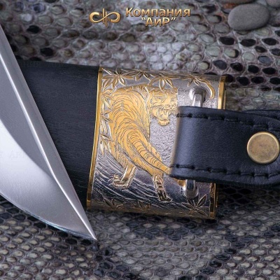Нож Арсенальный с сюжетом Тигр и дракон, комбинированные ножны, Артикул: 35415 - Компания «АиР»