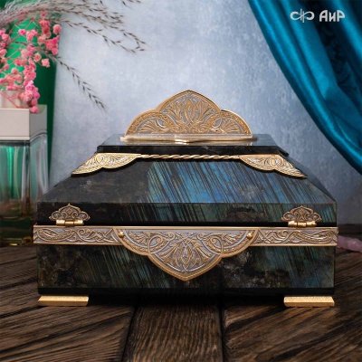 Шкатулка из лабрадорита Таинственная ночь, Артикул: 39158 - Компания «АиР»