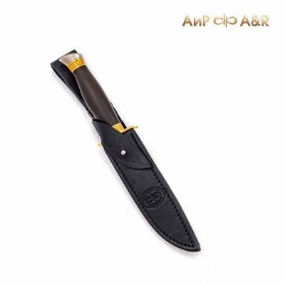  Нож Финка-2 НКВД с золотом, ZDI-1016, кожаные ножны Артикул: 38501 - Компания «АиР»