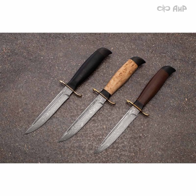Финка-2 Вача (орех) дамасская сталь ZDI-1016 - Компания «АиР»