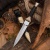 Нож Комбат с сюжетом Рысь и волки, комбинированные ножны, Артикул: 37424 - Компания «АиР»