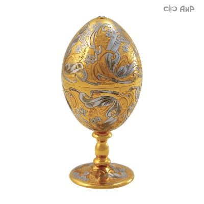 Яйцо сувенирное с фианитом аква, Артикул: 5079 - Компания «АиР»