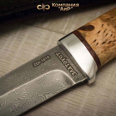 Лиса (карельская береза) дамасская сталь ZDI-1016  - Компания «АиР»
