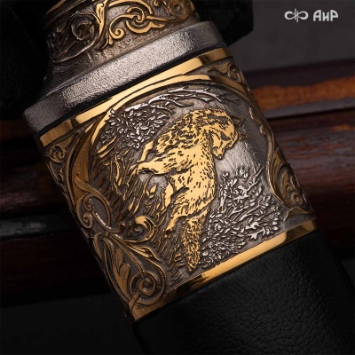  Нож Лиса с сюжетом Лисы на охоте, комбинированные ножны, Артикул: 38906 - Компания «АиР»