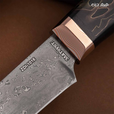 Набор Поварской-3 (композит с латунью и бронзой волны, мокуме гане) дамасская сталь ZDI-1016 - Компания «АиР»