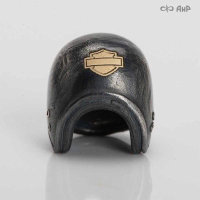 Бусина на темляк Мотошлем (литье, латунь, чернение серебра) - Компания «АиР»