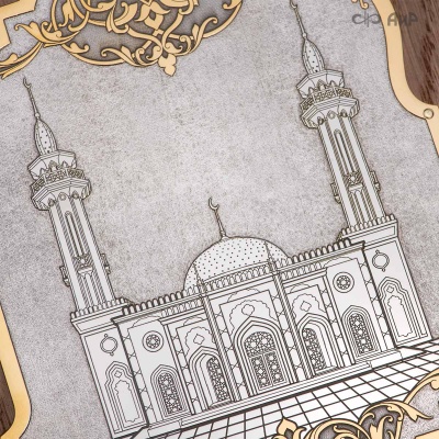 Коран на арабском языке в окладе с зелеными алпанитами, в коробке с декоративной накладкой , Артикул: 39178 - Компания «АиР»