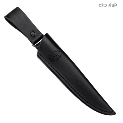 Ножны кожаные для ножа Снегирь (черные) - Компания «АиР»