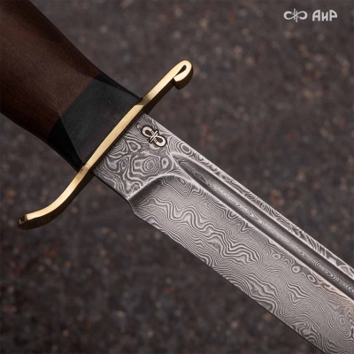 Финка-2 Вача (орех) дамасская сталь ZDI-1016 - Компания «АиР»
