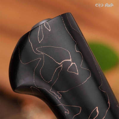 Пчак (композит светящийся и изменяющий цвет, узор волны, ZlaTi, кастомная заточка) дамасская сталь ZDI-1016, узор пирамида NEW - Компания «АиР»