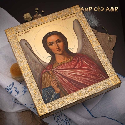 Икона в окладе Архангел Михаил, Артикул: 37206 - Компания «АиР»