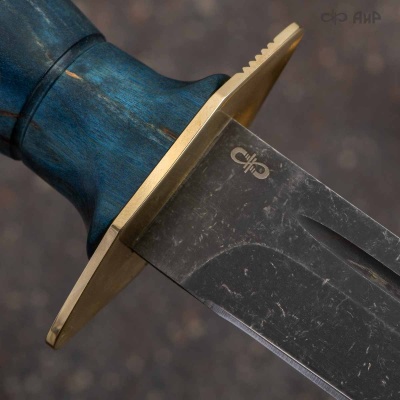 НР-43 Вишня (стабилизированная карельская береза лазурная, латунь, дол, stonewash) - Компания «АиР»