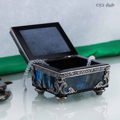 Шкатулка из лабрадорита Светлячки, Артикул: 39206 - Компания «АиР»