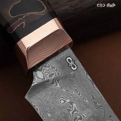 Набор Поварской-3 (композит с латунью и бронзой волны, мокуме гане) дамасская сталь ZDI-1016 - Компания «АиР»