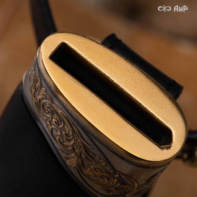  Нож Клык с сюжетом Дикий медведь, комбинированные ножны, Артикул: 38636 - Компания «АиР»