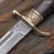 Нож Финка-2 Вача с сюжетом Серп и молот, дамасская сталь ZDI-1016, кожаные ножны, Артикул: 38133 - Компания «АиР»