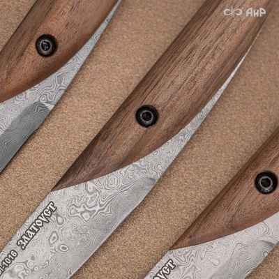 Набор стейковых ножей ЦМ (орех) дамасская сталь ZDI-1016 - Компания «АиР»
