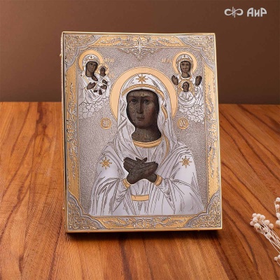 Икона Божией Матери в окладе Умиление (икона заказчика, XIX в.), Артикул: 39154 - Компания «АиР»