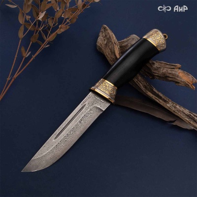 Нож Бекас с сюжетом Беркут, комбинированные ножны, Артикул: 38645 - Компания «АиР»