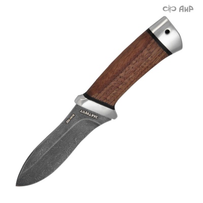 Скинер (орех, с тыльником) дамасская сталь ZDI-1016 - Компания «АиР»