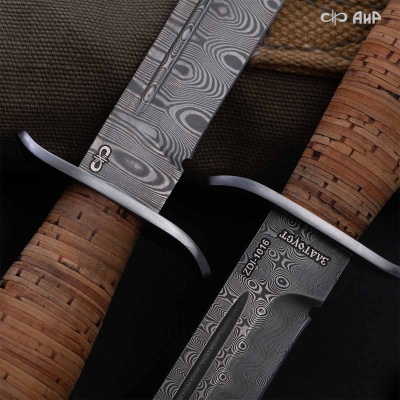 Финка-2 (береста) дамасская сталь ZDI-1016  - Компания «АиР»
