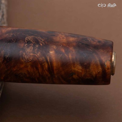 Финка Сканди Мини (стабилизированный кап тополя оранжевый, латунь) - Компания «АиР»