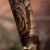 Стрелец (стабилизированная кость мамонта - материал заказчика, латунь) дамасская сталь ZDI-1016   - Компания «АиР»