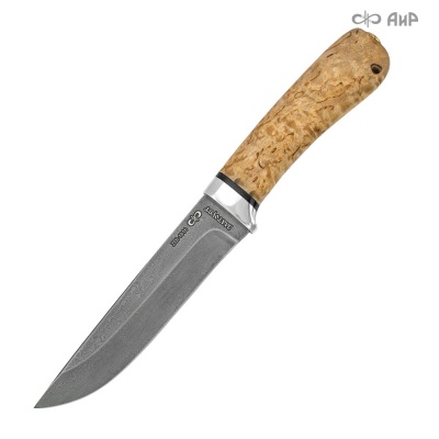 Лиса (карельская береза, с золочением) дамасская сталь ZDI-1016 - Компания «АиР»