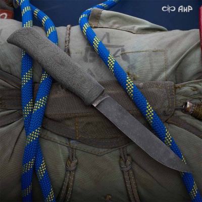 Финка Лайт (текстолит, пескоструйная обработка рукояти, клиновая срезка, стоунвош) - Компания «АиР»