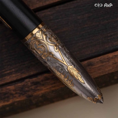 Нож Арсенальный люкс с сюжетом Лось в лесу, комбинированные ножны, Артикул: 39173 - Компания «АиР»