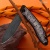 Хантер (карбон черный, вставка в рукоять черепа серебро, кастомная заточка) дамасская сталь ZDI-1016, узор твист - Компания «АиР»