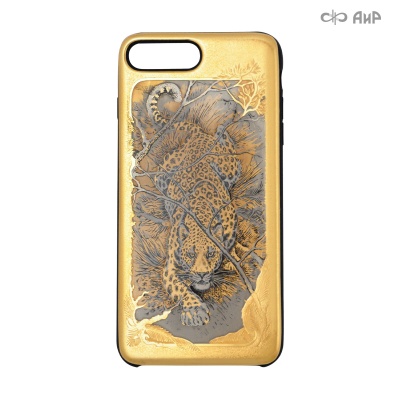 Крышка для  iPhone 7, с сюжетом Леопард, Артикул: 35398  - Компания «АиР»