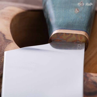 Набор Поварской-3 (стабилизированная карельская береза зеленая, мокуме гане 3 мм) - Компания «АиР»