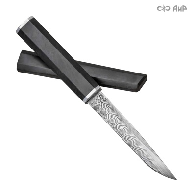 Нож "Офисный" (граб), дамасская сталь ZDI-1016 - Компания «АиР»