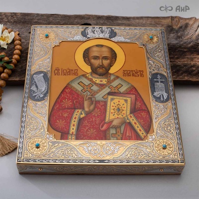 Икона в окладе Святитель Иоанн Златоуст, Артикул: 39327 - Компания «АиР»