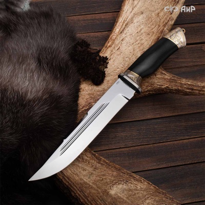 Нож Арсенальный люкс с сюжетом Лисья охота, комбинированные ножны, Артикул: 39172 - Компания «АиР»