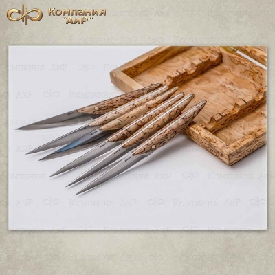 Набор стейковых ножей ЦМ Anjou (карельская береза) - Компания «АиР»