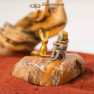 Сувенир "Маленький принц и его друг" на камне (риолит) - Компания «АиР»