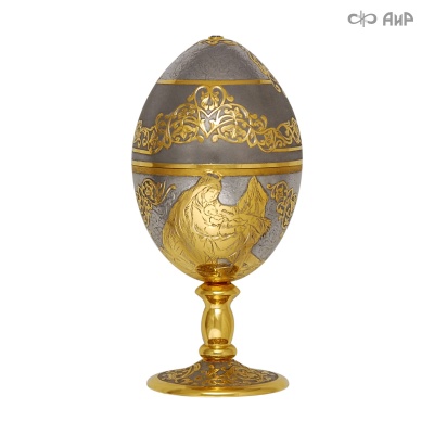 Яйцо сувенирное с фианитом аква, Артикул: 22013 - Компания «АиР»