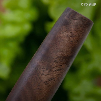 Набор Стейковый (нож и вилка, стабилизированный ореховый кап, мокуме гане, медная втулка, кастомная заточка) дамасская сталь ZD-0803, узор твист - Компания «АиР»