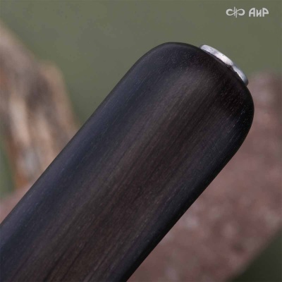 Засапожный-1 (стабилизированный граб, ЗлаТи (ZlaTi), кастомная заточка) дамасская сталь ZDI-1016 - Компания «АиР»