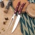 Набор Стейковый ЦМ (нож и вилка, микарта вишневая с черной подложкой) - Компания «АиР»