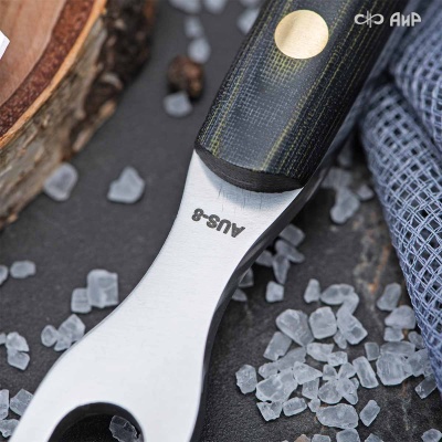 Набор Стейковый ЦМ (нож и вилка, микарта черно-желтая) - Компания «АиР»